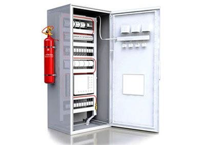 Coffret électrique équipé d'un cylindre Réflex O Feu